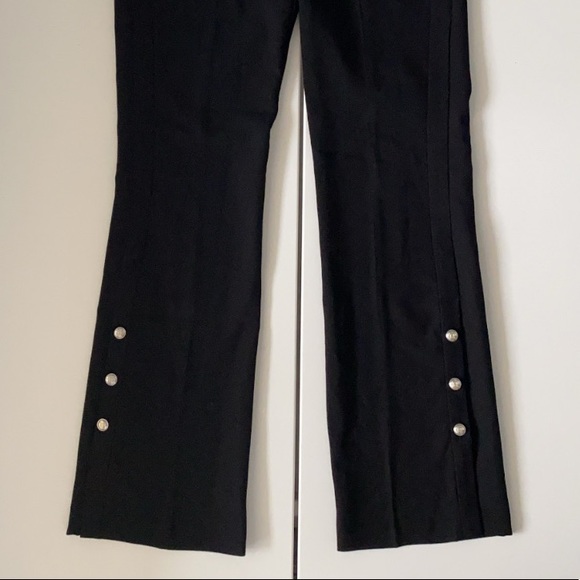 BEADED FLARE BOOTCUT BLACK DRESS PANTS - Picture 2 of 6